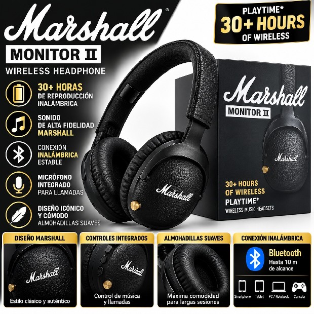 &ua AURICULAR BT BLUETOOTH VINCHA MONITOR (4222A)